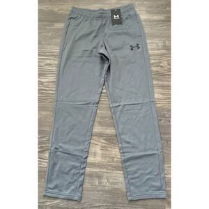 Boys Youth Under Armour Charcoal Gray Joggers Sweatpants Size L Loose Fit Fleece